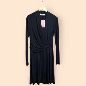 M.M. LAFLEUR The Morgan Dress NWT Knit Crepe Black Long Sleeve Dress NY Womens 6